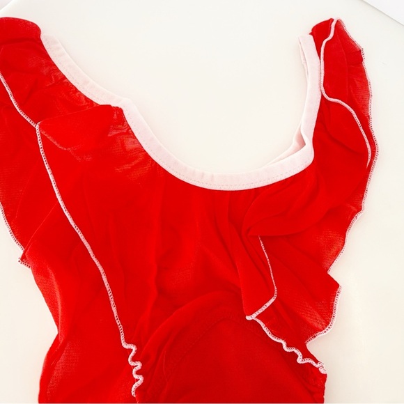 NWT Free People HAH Fly Girl Mesh Panty in Blood Orange, Size Small - Picture 3 of 8